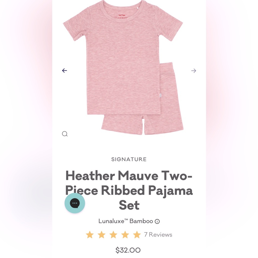 little sleepies toddler pajamas heather mauve 2T